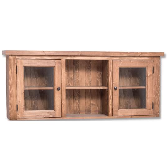 klasicka rustikalna horna skrinka nastenna skrina vitrinova sklo kupelna nabytok kuchyna nastenna skrinka stredomorska vintage masivne drevo.jpg